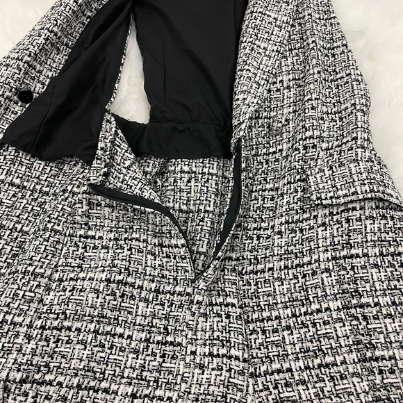 ZARA Black and White Tweed Romper, Size XS - Picture 5 of 11